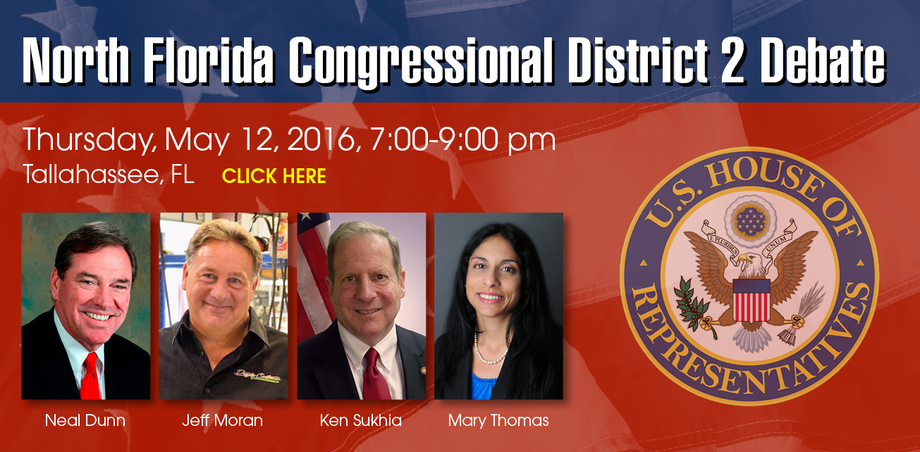May 12: N. Florida Congressional District 2 Debate and Straw Poll