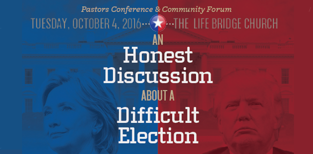 Join us next Tues, Oct 4 for a Pastors Breakfast & Community Forum: “An Honest Discussion about a Difficult Election”