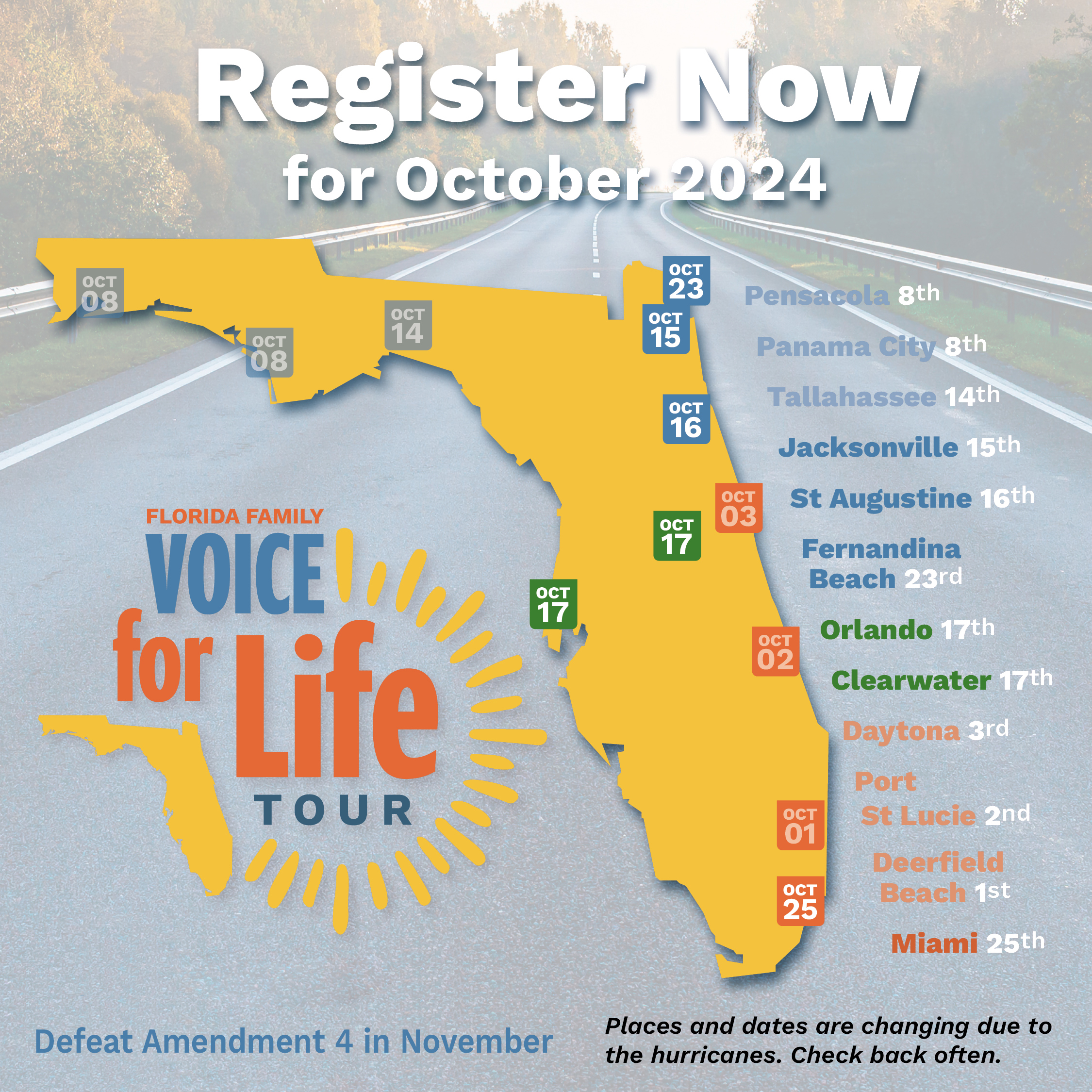 Vote No on 4 Florida Family Voice for Life Tour